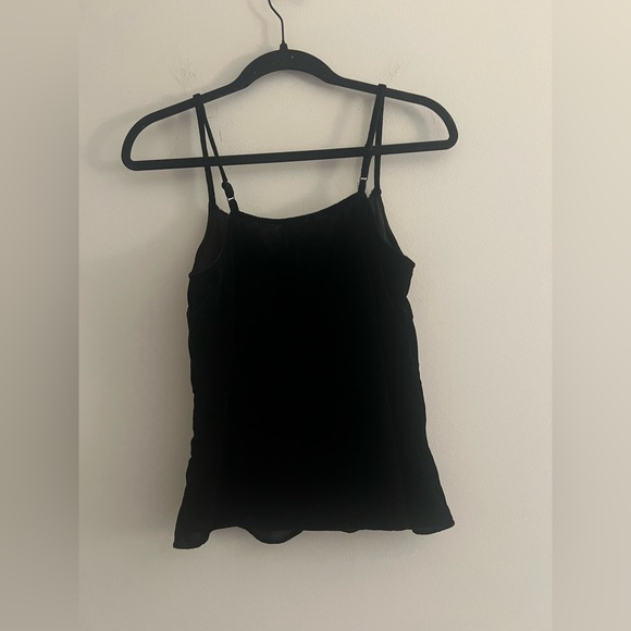 Maeve Anthropologie Black Scalloped Camisole Tank Top XS Adjustable Straps - Picture 5 of 5
